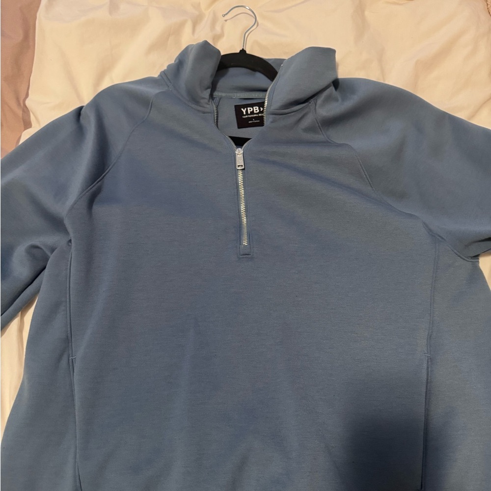 YPB Blue Quarter-Zip Pullover